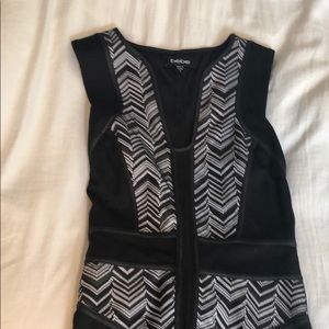 Bebe Black and White Dress